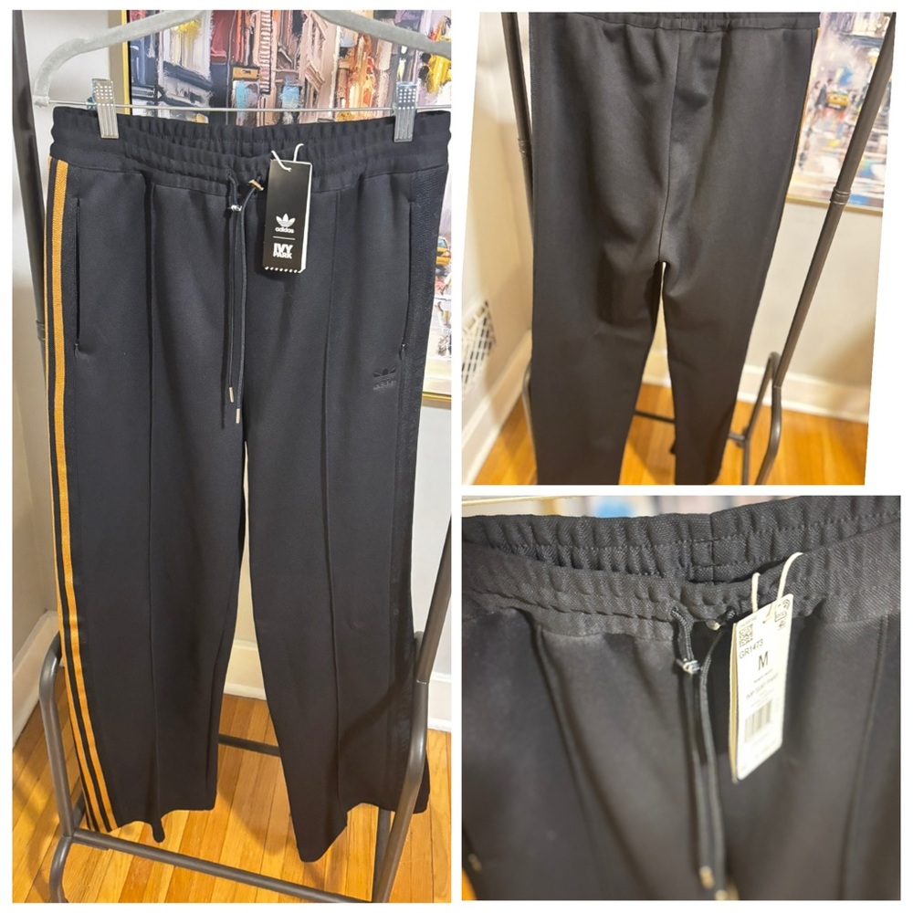 Ivy ParkxAdidas Black Track Pants with Orange  Stripes